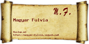 Magyar Fulvia névjegykártya